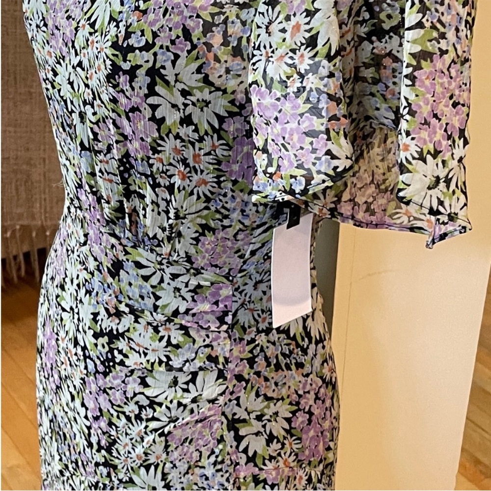 NWT Astr Floral Maxi Dress - Black, White, Purple - Picture 6 of 15